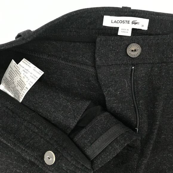 Lacoste Womens Gray Knit Slim Straight Pants 38 - Picture 3 of 7